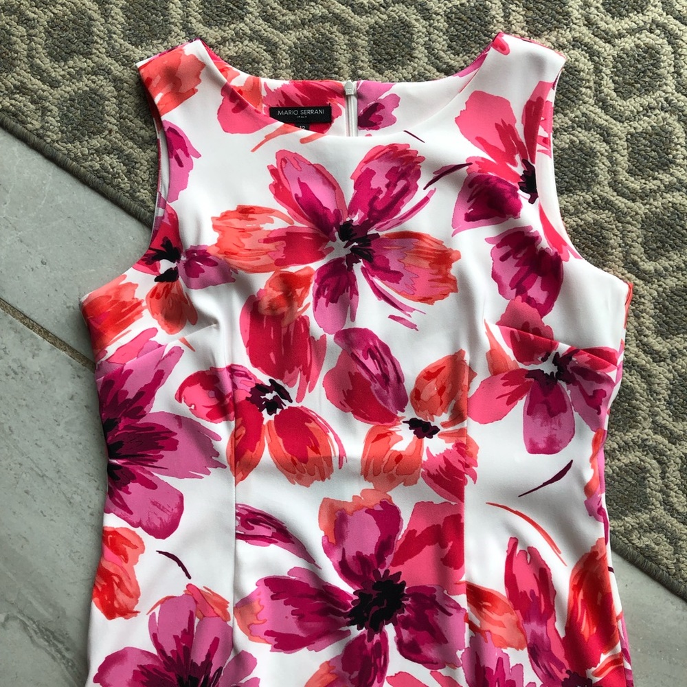 Mario Serrani Italy Sleeveless Shift Dress Fuchsia Size 12 - Picture 2 of 8